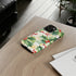 Christmas Holly on a Golden Background - Impact Resistant Phone Case